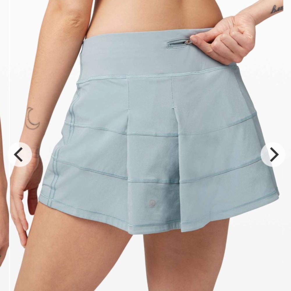 Women's Lululemon Pace Rival Mid-Rise Skirt Blue Size 10